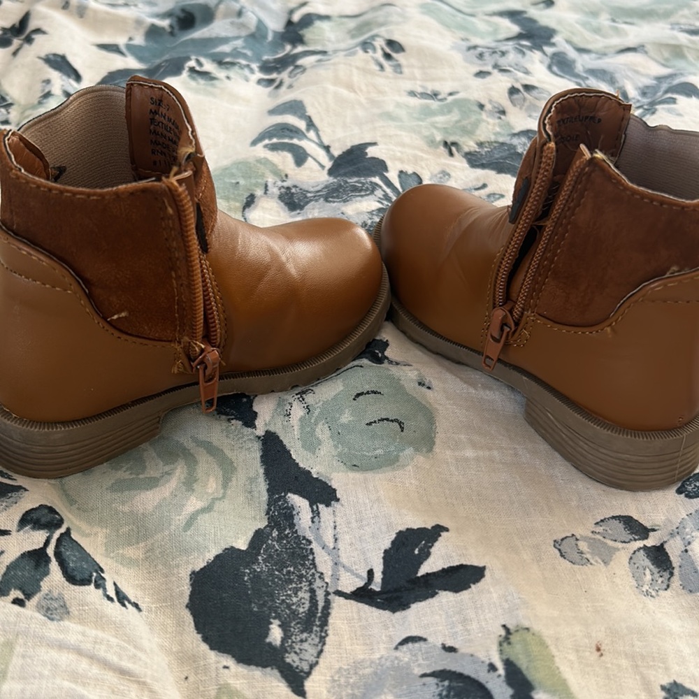 Bebe Toddler Brown Leopard Print Boots - Sz 7 - Picture 5 of 6